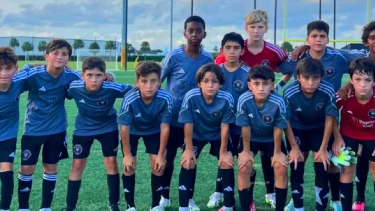 hijo de messi en academy inter