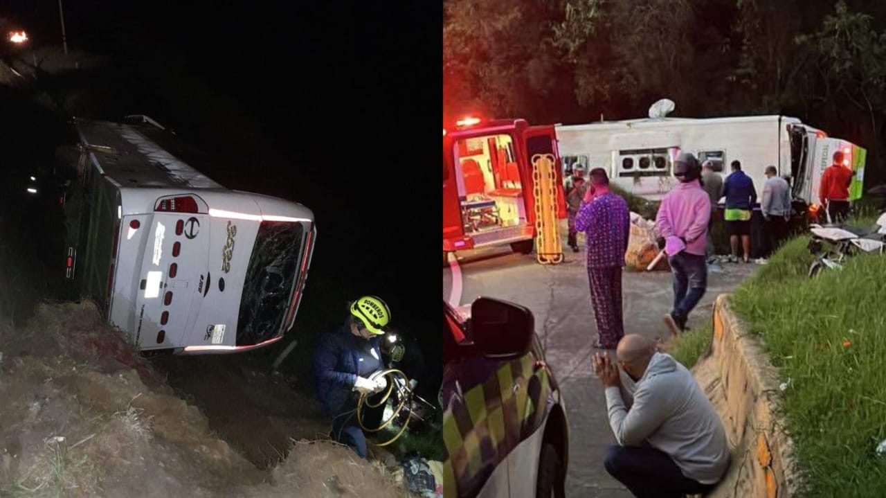 Volcamiento de dos buses en Antioquia deja 6 muertos y por lo menos 50 ...