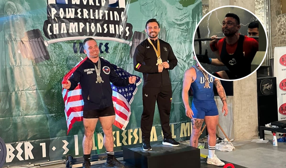 Barranquillero Jorge Solano, sin apoyo alguno, viajó a Grecia y quedó  campeón del mundo en powerlifting - impactonews.co