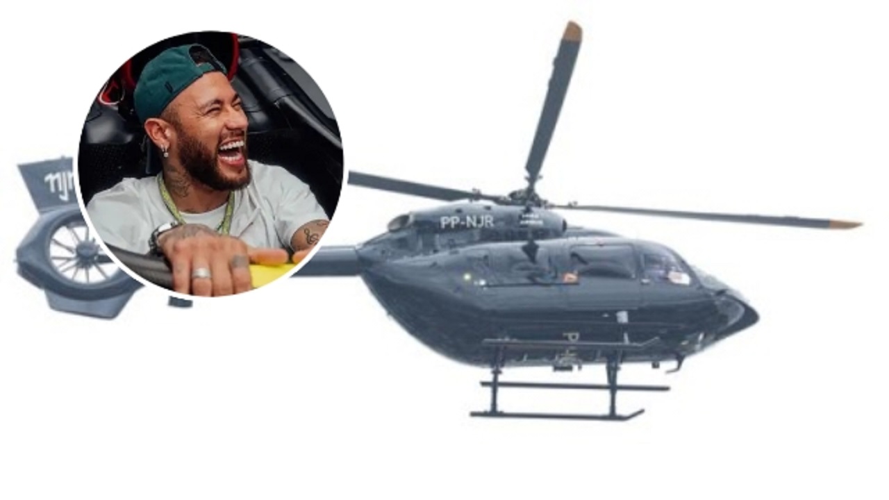 A bordo de un helicóptero aterrizó Neymar en la sede de Santos para firmar con ese club brasileño