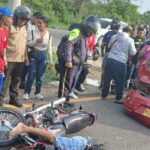 Grave accidente dejó un motociclista herido en la vía Barranquilla – Galapa