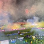 Como si fuera la final para ascender, hinchada del Real Cartagena se lució en el estadio Jaime Morón
