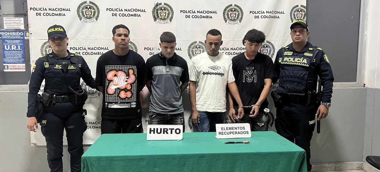 “Se movilizaban en un taxi”: capturan a cuatro señalados de hurto en el ...