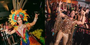 Vestir la memoria y la alegría: los reyes del Carnaval de la 44 brillan en la Guacherna 2026