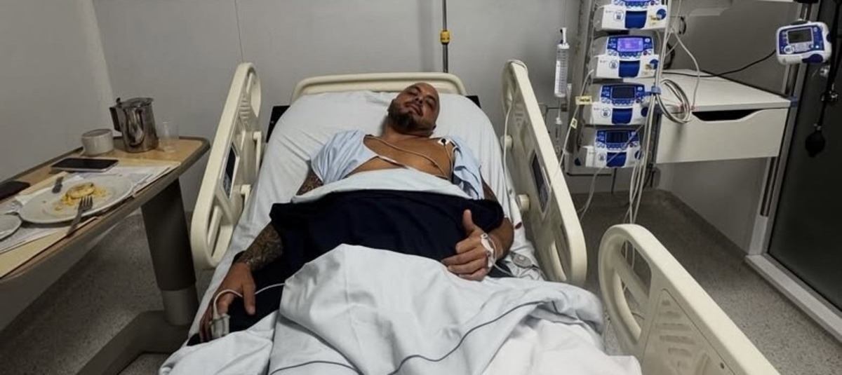 “Fue a tiempo y rápido, si no…”: publicando una foto desde la clínica, Omar Pérez contó que está a salvo