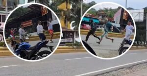 ¡No para!: ‘barristas’ de Junior y Nacional se cruzaron en una vía de Cundinamarca y desataron el caos