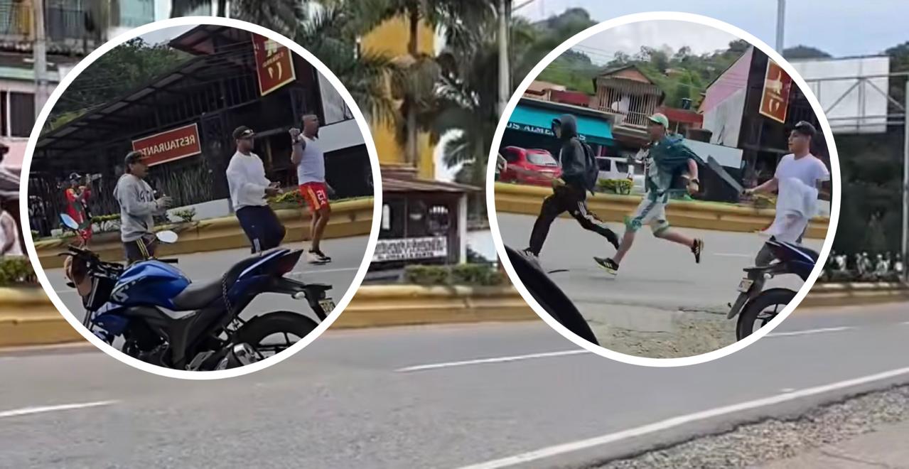 ¡No para!: ‘barristas’ de Junior y Nacional se cruzaron en una vía de Cundinamarca y desataron el caos