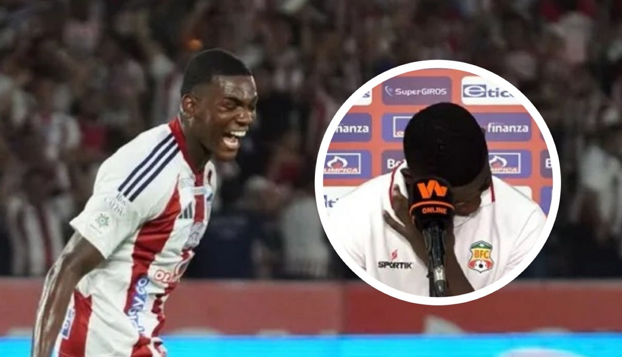 ¡Llegó su revancha! Canchimbo, de la timidez en una rueda de prensa con el Barranquilla FC a ser una “chispa” con Junior