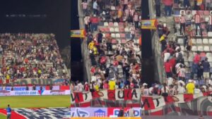 El Frente Rojiblanco salió a aclarar la pelea que se produjo en la tribuna Oriental del Romelio