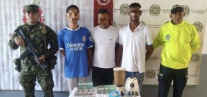 Capturados alias Cheo, Fran y José, presuntos expendedores de estupefacientes en Candelaria, Atlántico