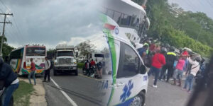 Accidente de tránsito en la Cordialidad, a la altura de Baranoa: se reportan dos lesionados