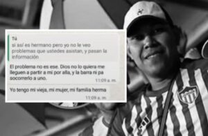 En supuestos mensajes de WhatsApp, Gabo previó su destino si iba al estadio en Cartagena