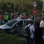 Aparatoso accidente en Soledad dejó tres heridos y un vehículo volcado: investigan posible exceso de velocidad