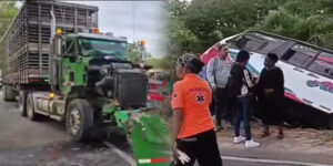 “El bus paró y la tractomula lo impactó por detrás”: terrible accidente a la altura de Sabanagrande