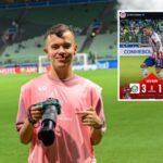 “¡Mamá! Junior subió mis fotos”: la historia de David, el hincha ‘tiburón’ que cumplió su sueño en Brasil