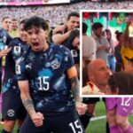 “Capitán Sudamérica”: colombiano le celebró a alemanes triunfo de Paraguay, ataviado de ‘tricolor’ y ondeando casaca de Argentina