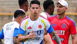 Lorenzo demarcó en primer entreno de Colombia mundialista James y Lucho son los ‘capos’