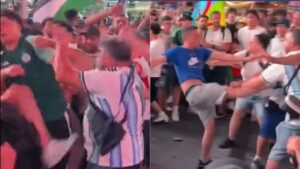 Argentinos y argelinos protagonizaron la primera pelea entre hinchas en el Mundial: puños y patadas en Nueva York