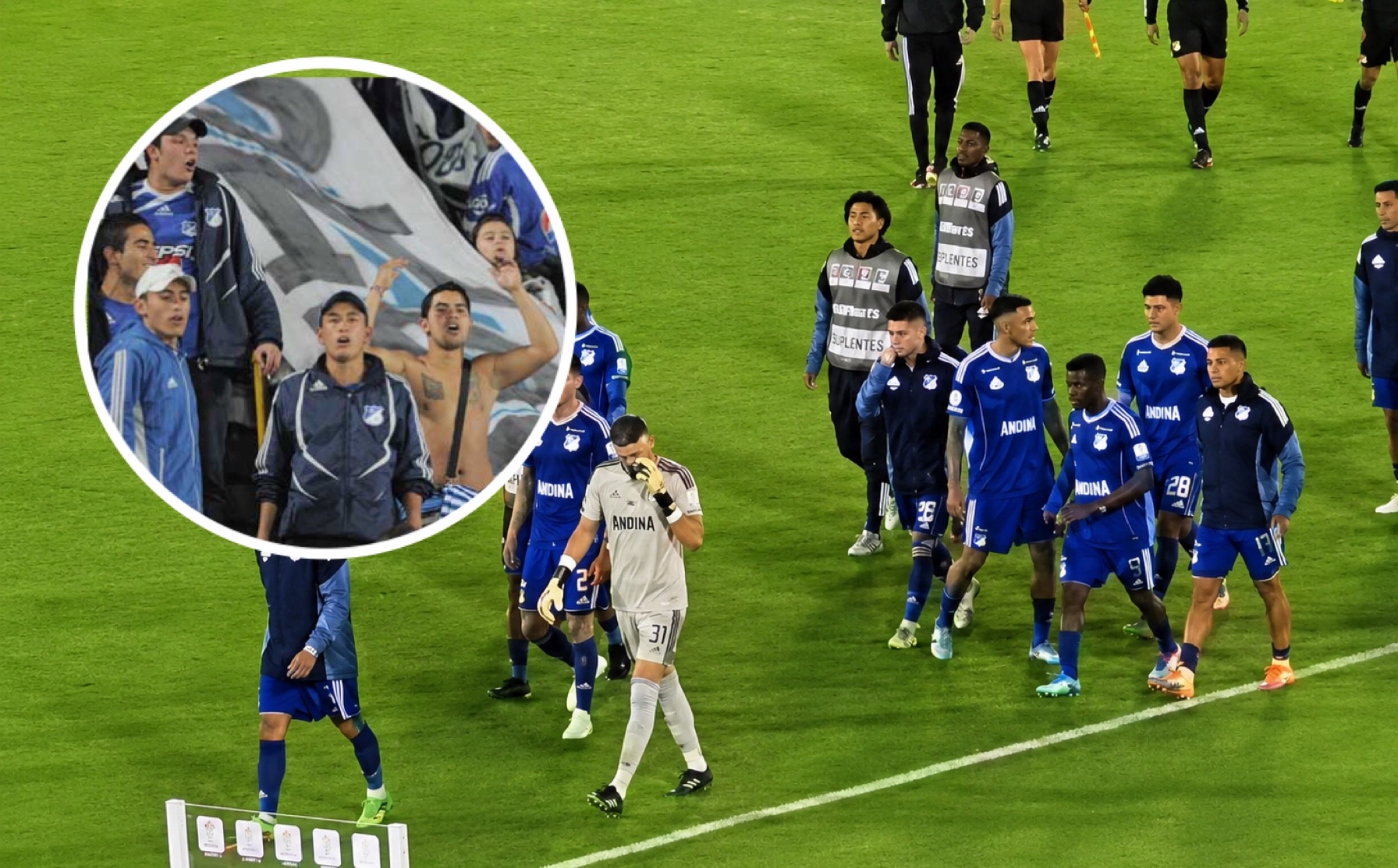 Arrancó la Liga-II y con ella los primeros “madrazos”: los hinchas de Millonarios, furiosos tras derrota con Bucaramanga