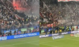 Castigan a Junior por bengalas y pelea registrada en la tribuna norte del Romelio en la final ante Nacional