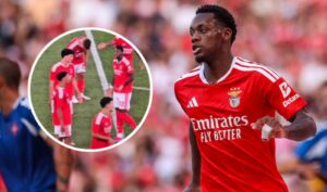 Jhon Durán tuvo fuerte cruce de palabras con compañero en medio del partido del Benfica
