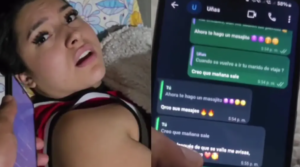 Descubrió mensajes de su esposa con otro hombre y su reacción quedó grabada en video