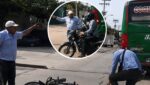 ¡Intolerancia sin freno entre conductores en Barranquilla! Se viraliza otra pelea entre chófer de bus y motociclista