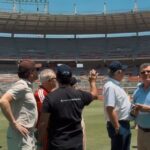 El mandamás de la Conmebol inspeccionó el “Supermetro” y lo calificó de talla mundial: ¡marchan bien las obras!