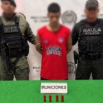 Policía captura en Las Gardenias a hombre con detención domiciliaria y que, presuntamente, portaba munición