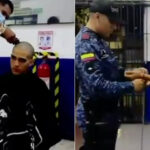 Rapado y esposado de pies y manos, así llevaron a la cárcel al joven señalado de amenazar a la primera dama