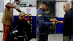 Rapado y esposado de pies y manos, así llevaron a la cárcel al joven señalado de amenazar a la primera dama