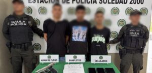 Tres capturados en Soledad por presunta quema de fachadas para intimidar a comerciantes