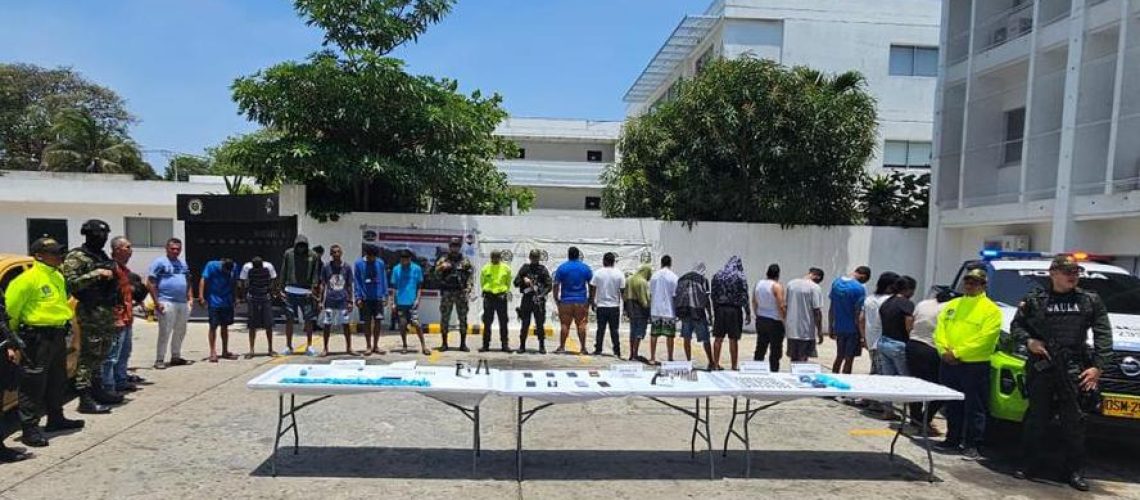 22 captutas extorsión