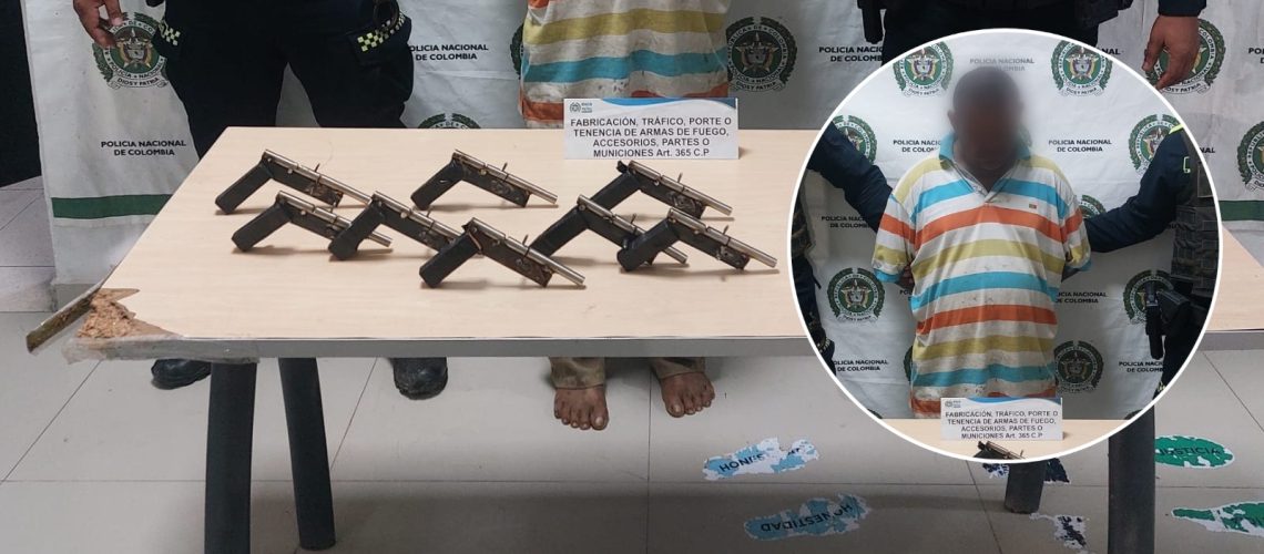 Capturado con 8 armas artesanales en Arjona