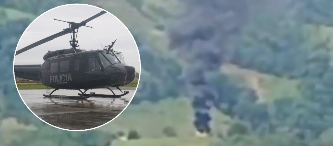 Helicóptero de la Policía derribado Amalfi, Antioquia