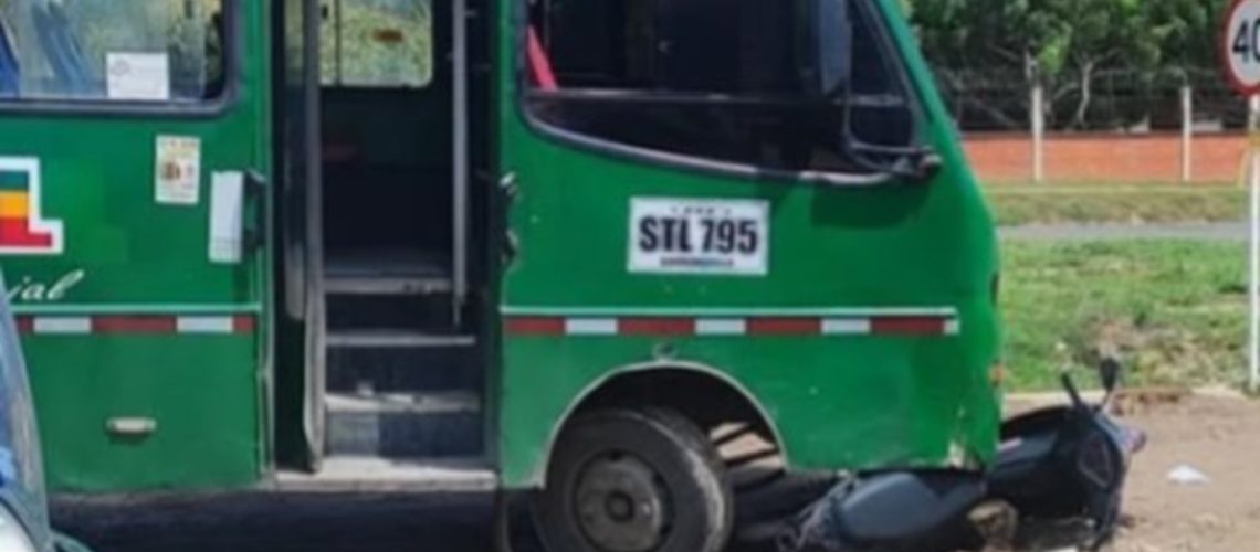 Accidente bus que arrolló a motociclista en la Circunvalar