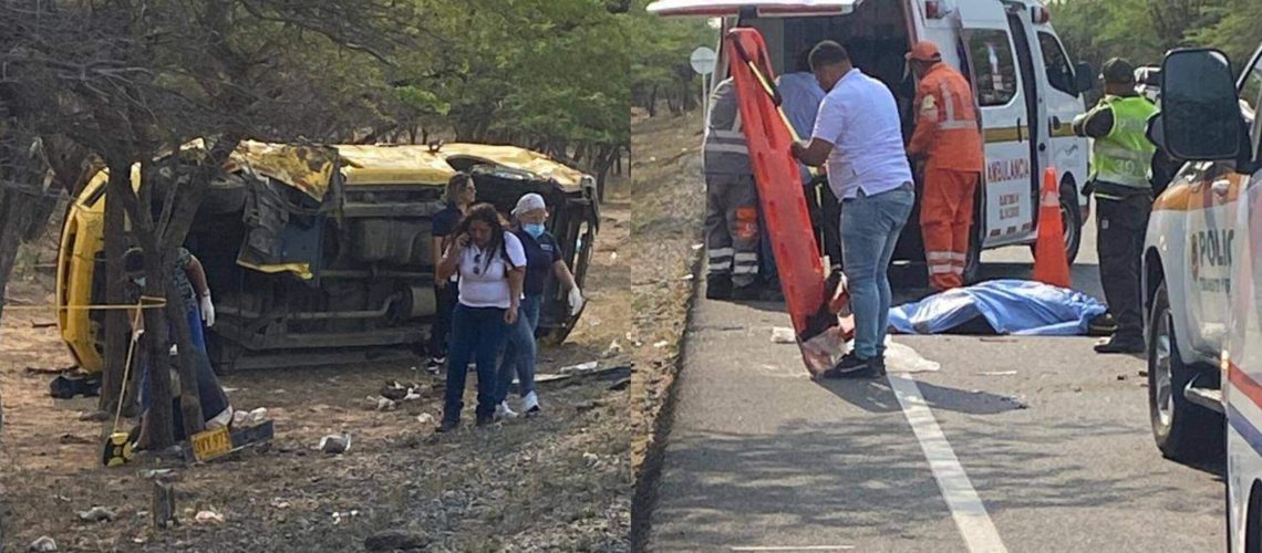 Accidente carro de valores vía Maicao-Riohacha La Guajira