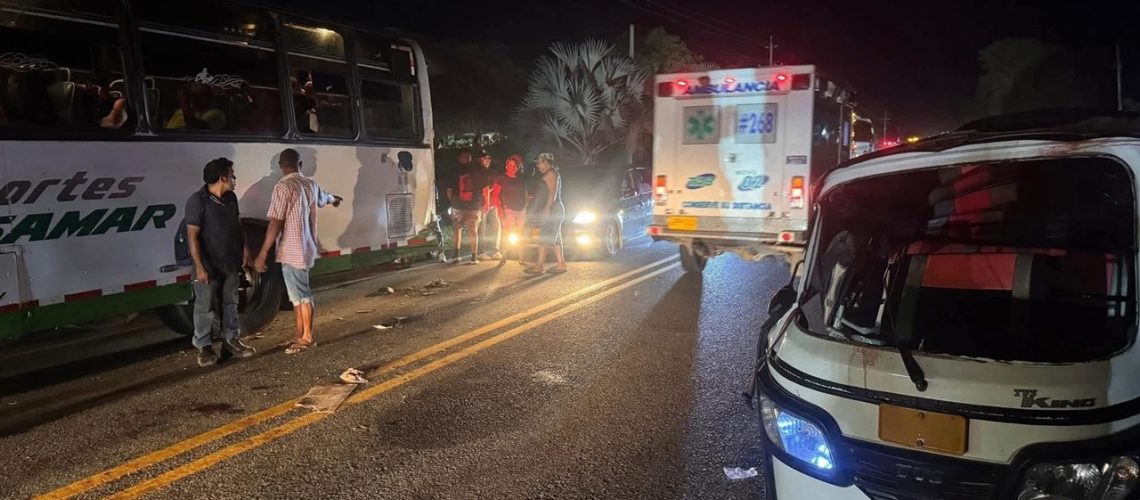 Accidente la Cordialidad, en Sabanalarga