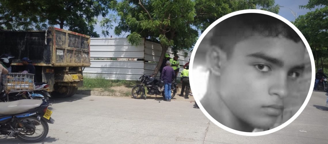 Accidente moto y volqueta Caribe Verde (2) 2