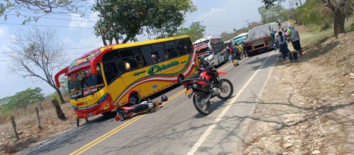 Accidente motociclista la Cordialidad
