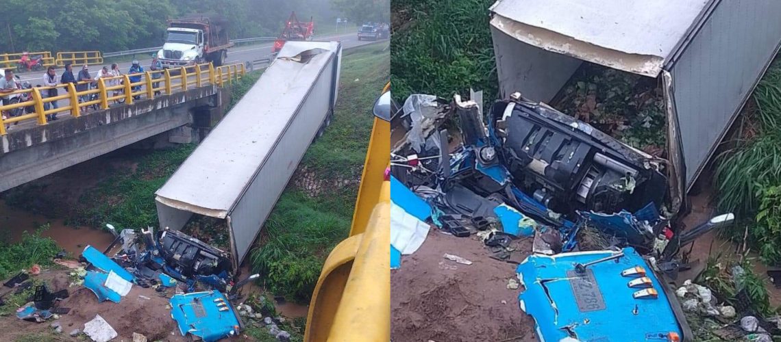 Accidente tractomula vía Sabanalarga Palmar