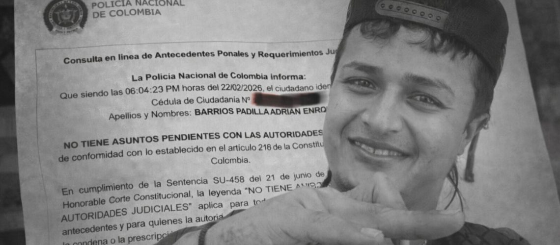 Adrián Barrios, joven asesinado en Sabanagrande