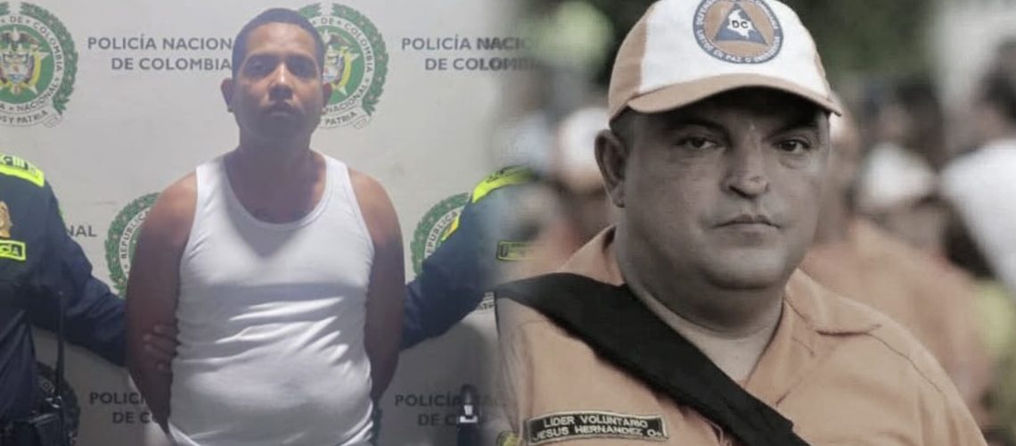 Alias el Papa, capturado por homicidio de Jesús María Hernández, voluntario de la Defensa Civil durante atraco en Villa Olímpica, Galapa