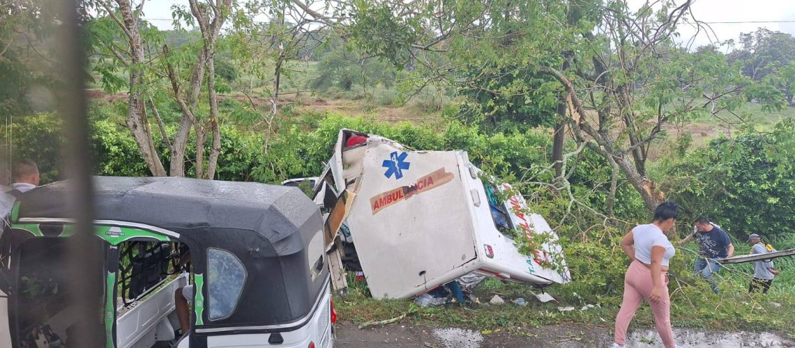 Ambulancia accidentada Baranoa