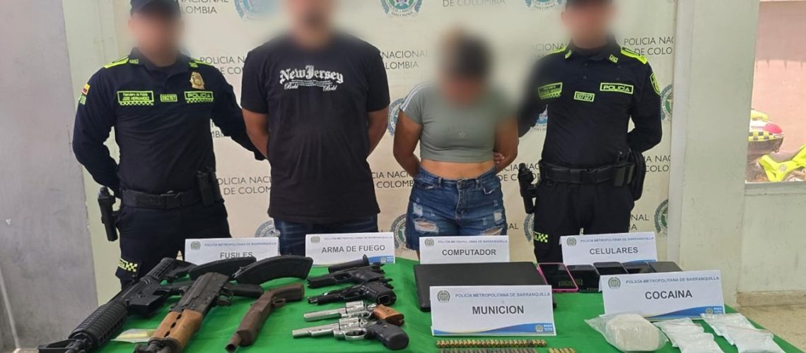 Armas incautadas en Malambo