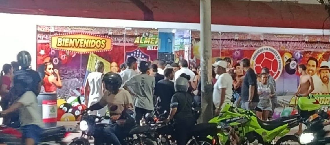 Atentado billar en el barrio La Luz