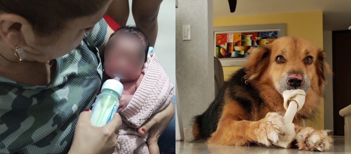 Bebé rescatado en Villa Carolina