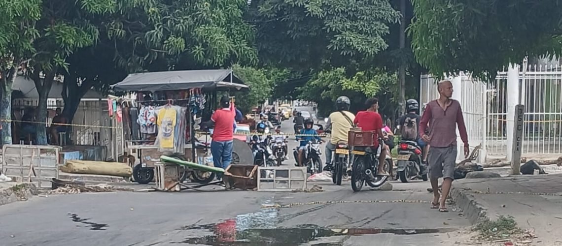 Bloqueo vías suroccidente de Barranquilla