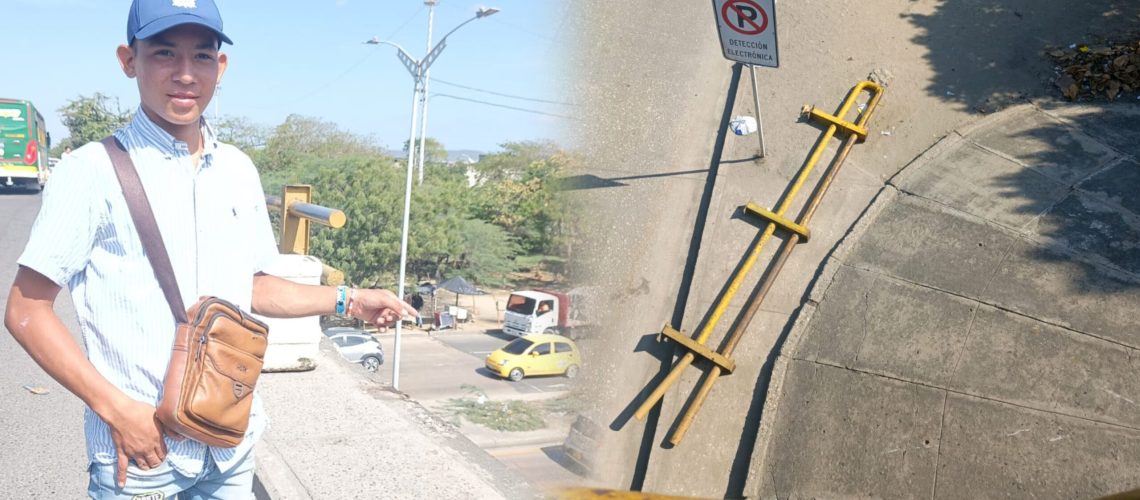 Caída baranda puente de la Cordialidad