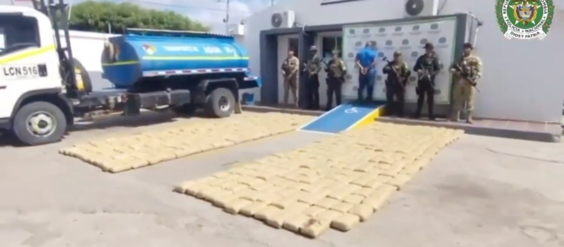 Camión cisterna incautado con cocaína entre Cesar y La Guajira